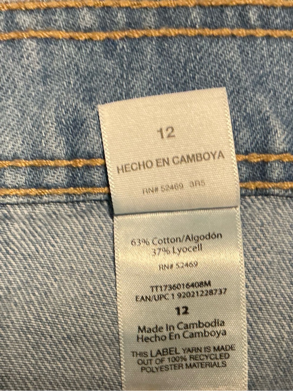 Time and Tru stressed look light Blue Denim drop waist Maxi skirt - Picture 7 of 8